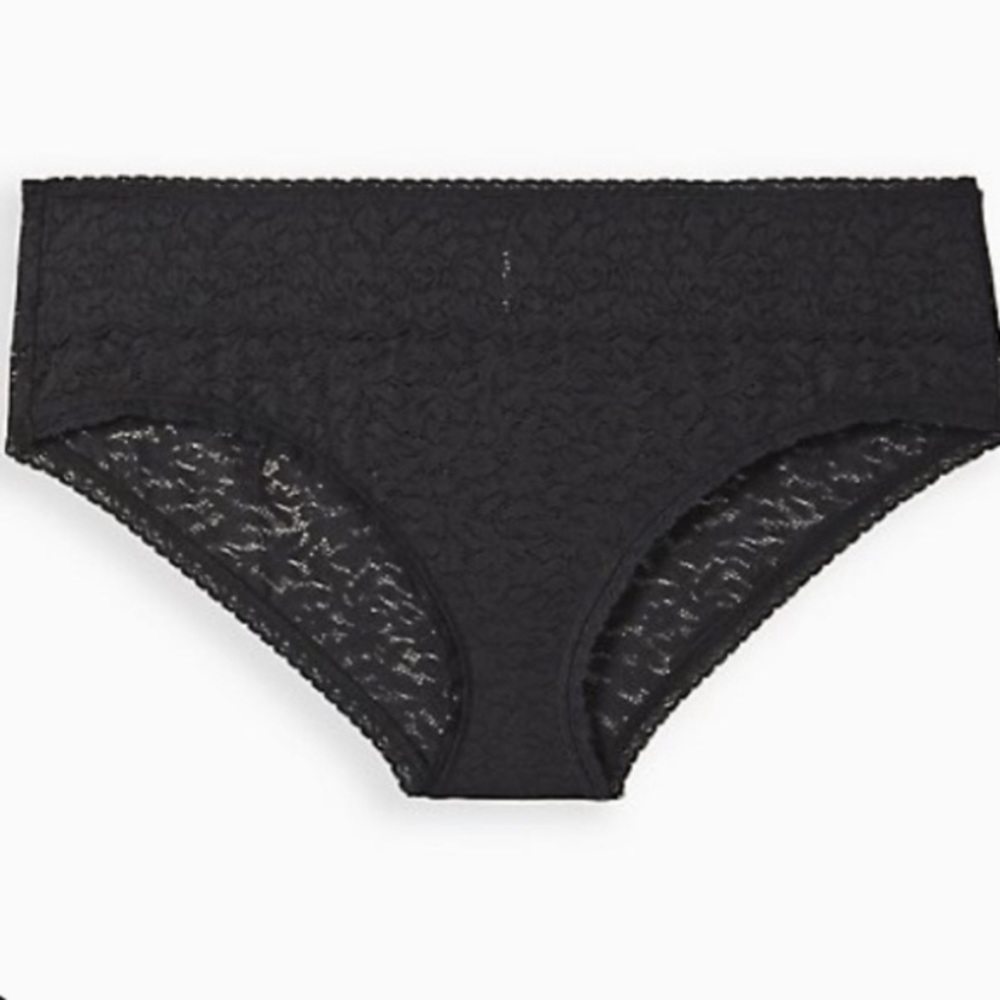 2 Pairs Torrid Black 4-Way Stretch Lace Mid Rise Hipster Panty NWT - Picture 5 of 9